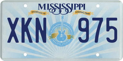 MS license plate XKN975