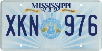 MS license plate XKN976