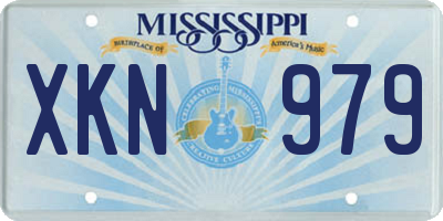 MS license plate XKN979