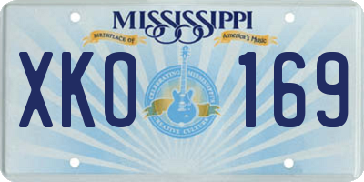 MS license plate XKO169