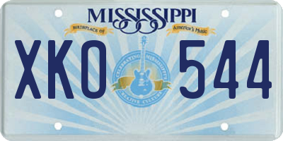MS license plate XKO544