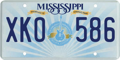 MS license plate XKO586