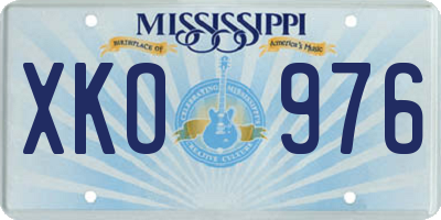 MS license plate XKO976