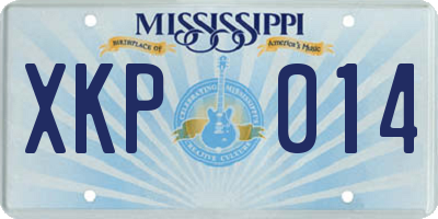 MS license plate XKP014