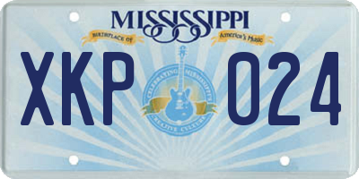 MS license plate XKP024
