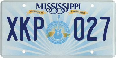 MS license plate XKP027