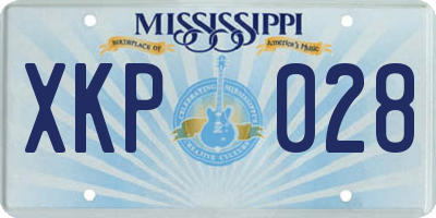 MS license plate XKP028