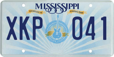 MS license plate XKP041