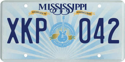 MS license plate XKP042