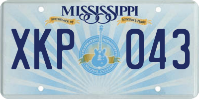 MS license plate XKP043