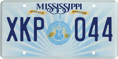 MS license plate XKP044