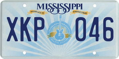 MS license plate XKP046