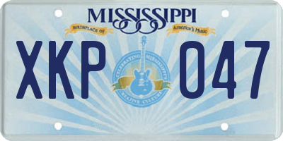 MS license plate XKP047