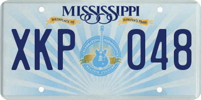 MS license plate XKP048