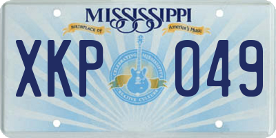 MS license plate XKP049