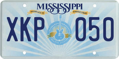 MS license plate XKP050