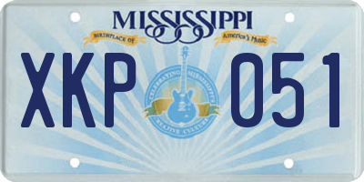 MS license plate XKP051
