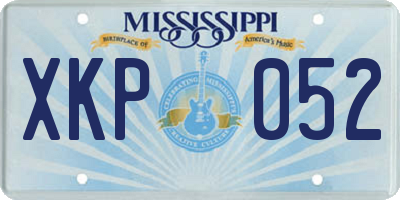 MS license plate XKP052