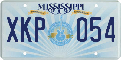 MS license plate XKP054
