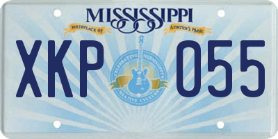 MS license plate XKP055