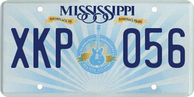 MS license plate XKP056