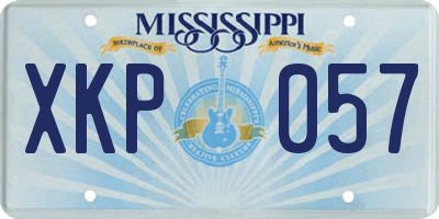 MS license plate XKP057