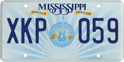 MS license plate XKP059