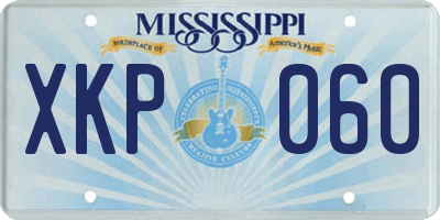 MS license plate XKP060