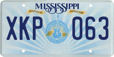 MS license plate XKP063