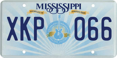 MS license plate XKP066