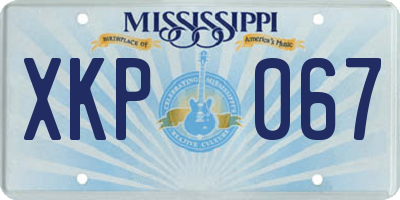 MS license plate XKP067