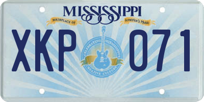 MS license plate XKP071