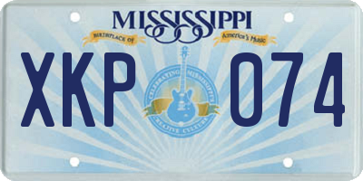 MS license plate XKP074