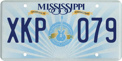 MS license plate XKP079