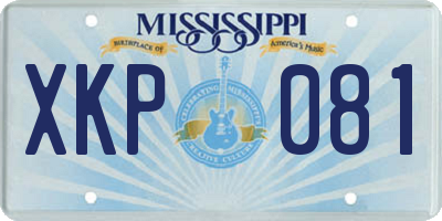 MS license plate XKP081