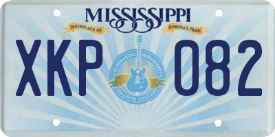 MS license plate XKP082
