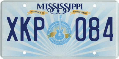 MS license plate XKP084