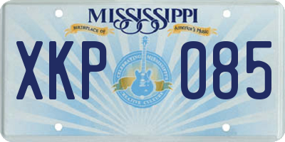 MS license plate XKP085