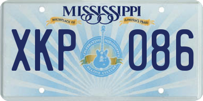 MS license plate XKP086