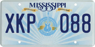 MS license plate XKP088