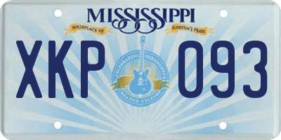 MS license plate XKP093
