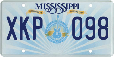 MS license plate XKP098