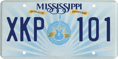MS license plate XKP101