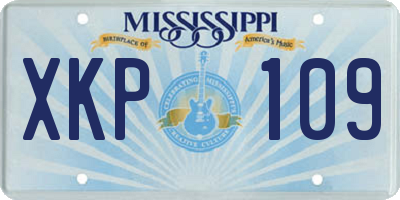 MS license plate XKP109