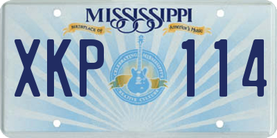 MS license plate XKP114