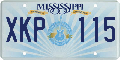 MS license plate XKP115