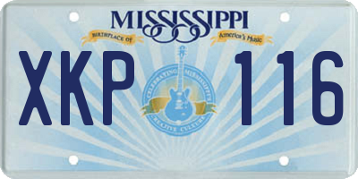 MS license plate XKP116