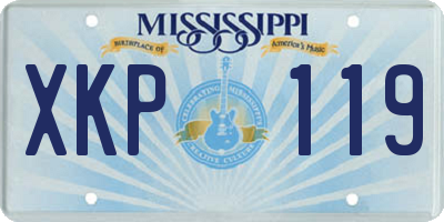 MS license plate XKP119