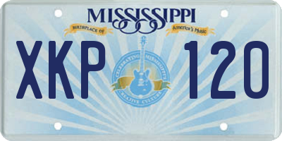 MS license plate XKP120