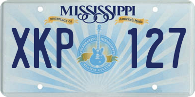MS license plate XKP127
